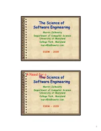 The Science of Software Engineering the Science of Software Engineering