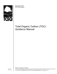 Total Organic Carbon (TOC) Guidance Manual