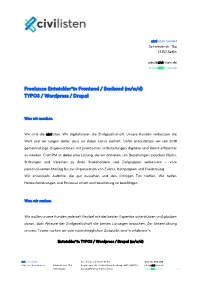 TYPO3 / Wordpress / Drupal