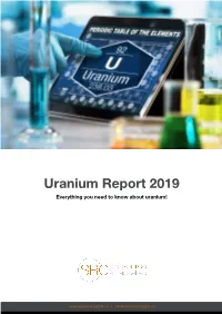 Uranium Report 2019 Everything You Need to Know About Uranium!
