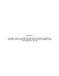 Appendix A: Historic Context and References