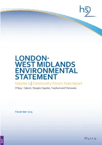 London- West Midlands ENVIRONMENTAL STATEMENT Volume 2 | Community Forum Area Report CFA13 | Calvert, Steeple Claydon, Twyford & Chetwode