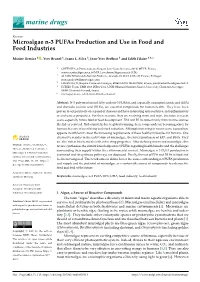 Microalgae N-3 Pufas Production and Use in Food and Feed Industries