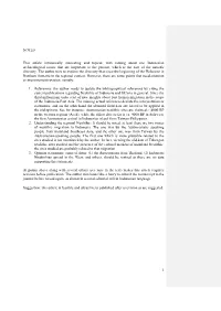 NOTES This Article Intrinsically Interesting and Topical, with Talking