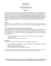 PPP Frequently Asked Questions (Updated As of April 6, 2021)