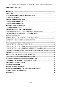 Table of Contents