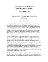 The Playwright: Clifford Odets, Golden Boy of the Theatrical Left