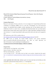 University of Bonn Intensive German Language, Cultural Immersion CS-L