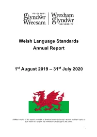 Welsh Language Standards Annual Report 1
