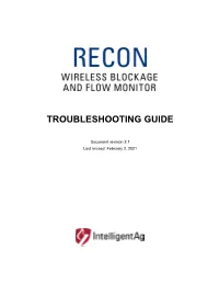 600820-000012 Wireless Blockage and Flow Monitor Troubleshooting Guide