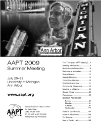 Ann Arbor AAPT 2009