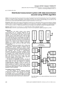 Distributed Measurement System with Data Transmission Secured Using XXTEA Algorithm