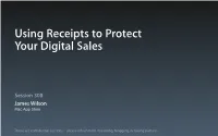 Using Receipts to Protect Your Digital Sales