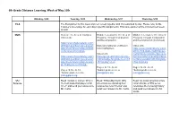 6Th Grade Distance Learning: Week of May 25Th
