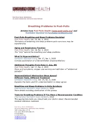 Breathing Problems in Post-Polio