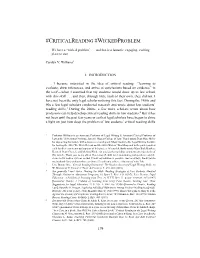 Criticalreading #Wickedproblem