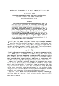 Isoallele Frequencies in Very Large Populations