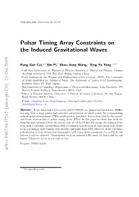 Pulsar Timing Array Constraints on the Induced Gravitational Waves