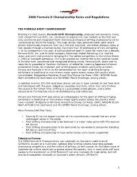 2006 Formula D Championship Rules and Regulations 1