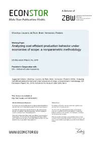 Analyzing Cost Efficient Production Behavior Under Economies of Scope: a Nonparametric Methodology