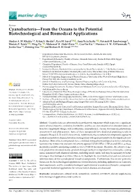 Cyanobacteria—From the Oceans to the Potential Biotechnological and Biomedical Applications