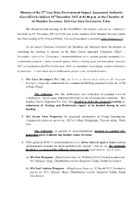 Goa-SEIAA) Held on 10Th December 2015 at 03.00 P.M