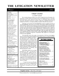 Litigation Section Newsletter Winter 2001