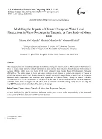 Modelling the Impacts of Climate Change on Water