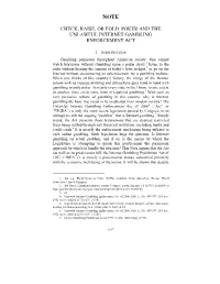 Poker and the Unlawful Internet Gambling Enforcement Act