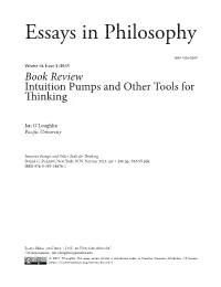 Review of "Intuition Pumps and Other Tools for Thinking"