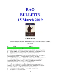 Bulletin 190315 (PDF Edition)