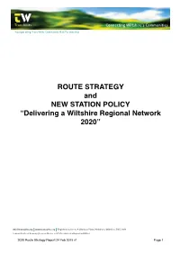 Delivering a Wiltshire Regional Network 2020”