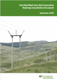 Faw Side Wind Farm Grid Connection Routeing Consultation Document