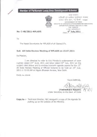 India Review Meeting of MPLADS on 15.07.2011 Dated