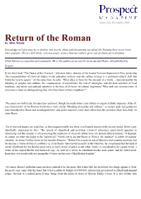 Return of the Roman by Allan Massie