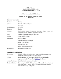 University Archives and Records Program