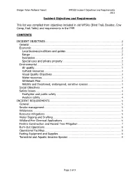BTF Incident Objectives and Requirements 2011