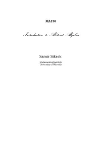 Introduction to Abstract Algebra