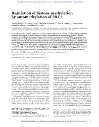 Regulation of Histone Methylation by Automethylation of PRC2