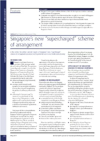 Singapore's New “Supercharged” Scheme of Arrangement