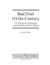The Worrisome Implications of the Worldcom-MCI Merger