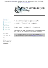 A Macro-Ecological Approach to Predators' Functional Response