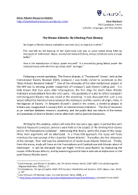 Hardeen, Devi, the Brown Atlantic: Re-Thinking Post-Slavery