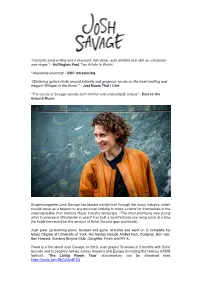 Josh Savage Bio
