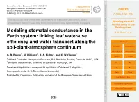 Modeling Stomatal Conductance in the Earth System 4 Discussion G