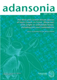 Rutaceae) with Simple Or Unifoliolate Leaves, Including Two New Combinations
