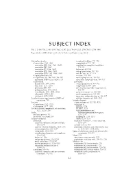 Subject Index