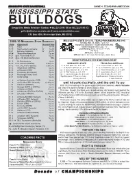 UTPA Game Notes.Indd