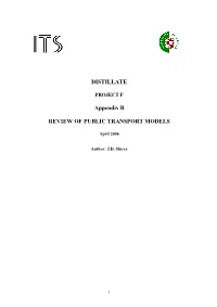 Appendix B: Review of Public Transport Models