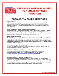 Arkansas National Guard Tuition Assistance Program
